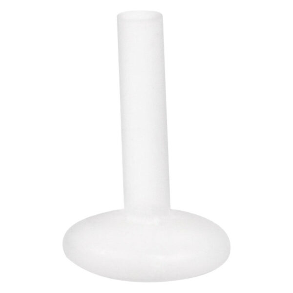 Labret PTFE Push Fit blanco sin accesorio sobre fondo blanco