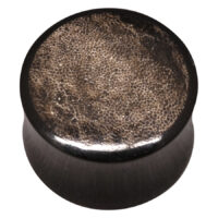 Fossilized Rhino Horn Inlay Buffalo Plug