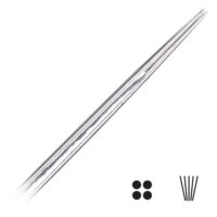 Runde Tattoonadel aus Chirurgenstahl auf weißem Hintergrund