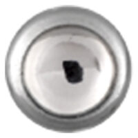 Silberne Clip-in Kugel aus Chirurgenstahl mit kristallklarem Kristall, 8 mm