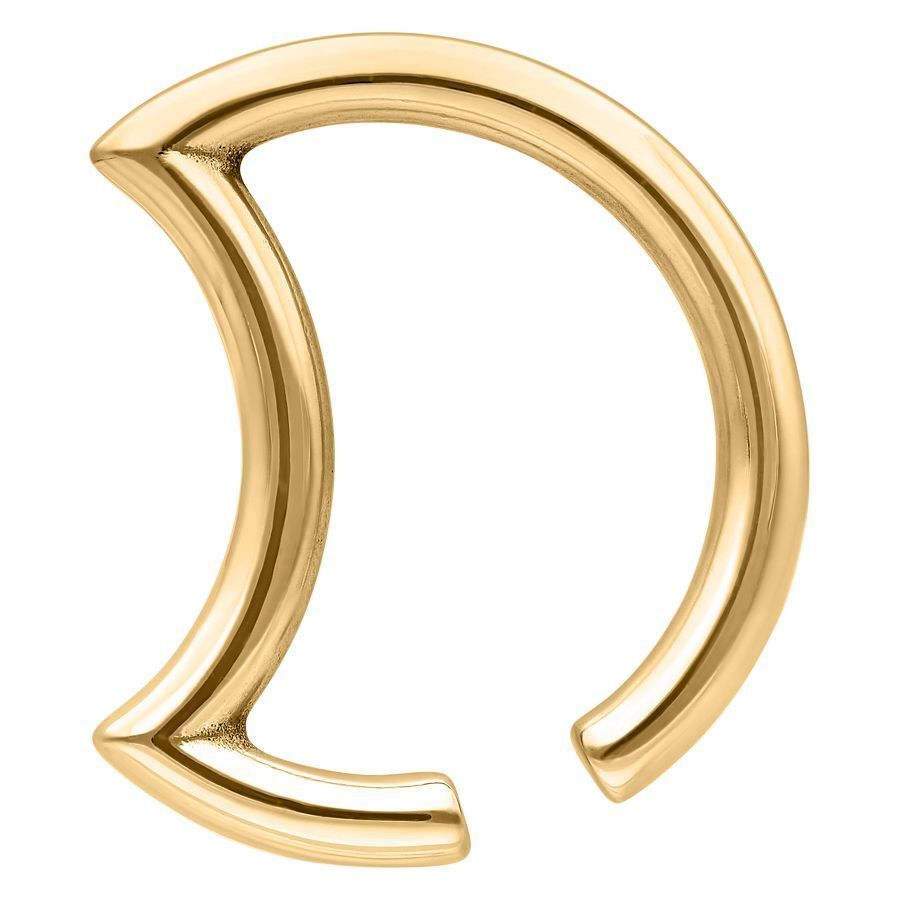 Peso para oreja en forma de media luna en dorado brillante, 5 mm de grosor
