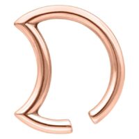 Roségoldenes Moon Ohrgewicht aus Chirurgenstahl auf weißem Hintergrund