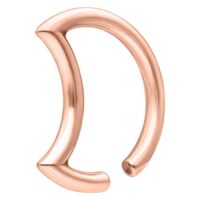 Roségoldenes Moon Ohrgewicht aus Chirurgenstahl auf weißem Hintergrund
