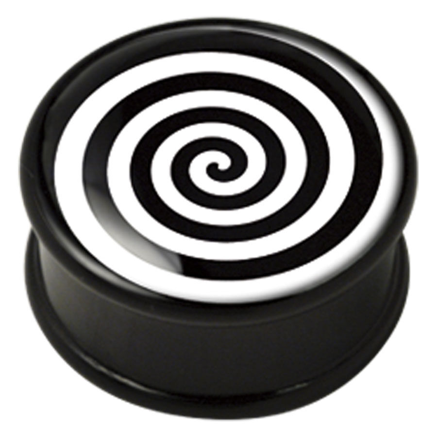 PMMA Ikon Earplug 26 Op-Art Spiral 1 PMMA Ikon Earplug 26 Op-Art Spiral 1