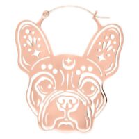 Roségoldene Bulldog Hoops Ohrringe Roségoldene Bulldog Ohrringe aus Chirurgenstahl, hochglanzpoliert