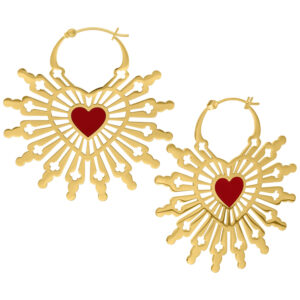 Aros Sacred Heart Pair - Oro