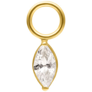 Navette Crystal Pendant - Oro