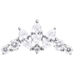 Push Fit Crystal Tiara Bow Attachment