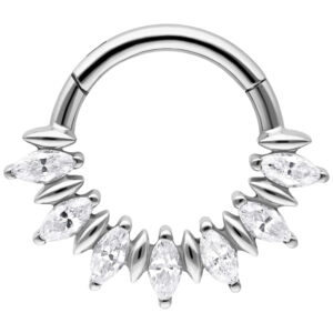 Aro de Septum Marquise Sunburst
