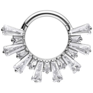 Aro de Septum Clicker Crystal Sunray
