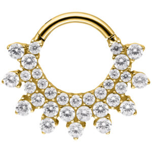 Aro de Septum Clicker Divine Crystal - Oro