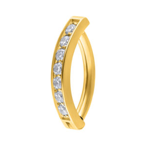 Crystal Belly Arch Clicker - Oro