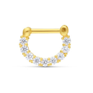 Aro 18K con bisagra y cristales