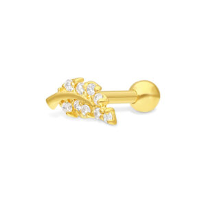 18K Earbarbell Leaf
