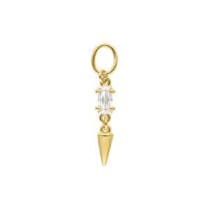 Colgante Spike Moissanit 18K