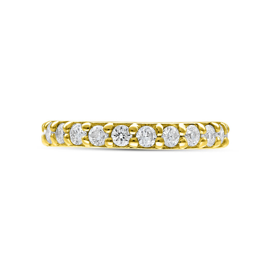 Aro Hinged de oro con diamantes claros sobre fondo blanco
