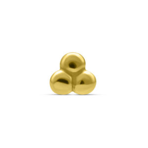 Accesorio Trinity Internally Threaded Tres Bolitas 18K