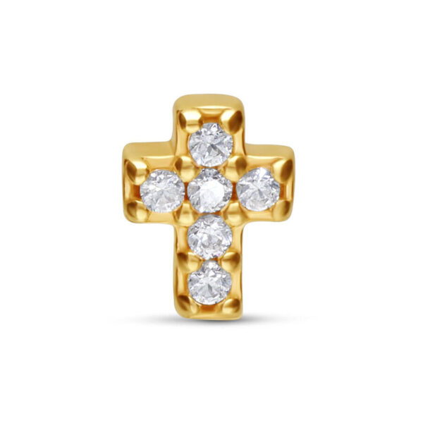 Accesorio cruz elegante para tu piercing