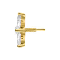 Accesorio Flor de Lotus dorado para rosca interna, vista lateral