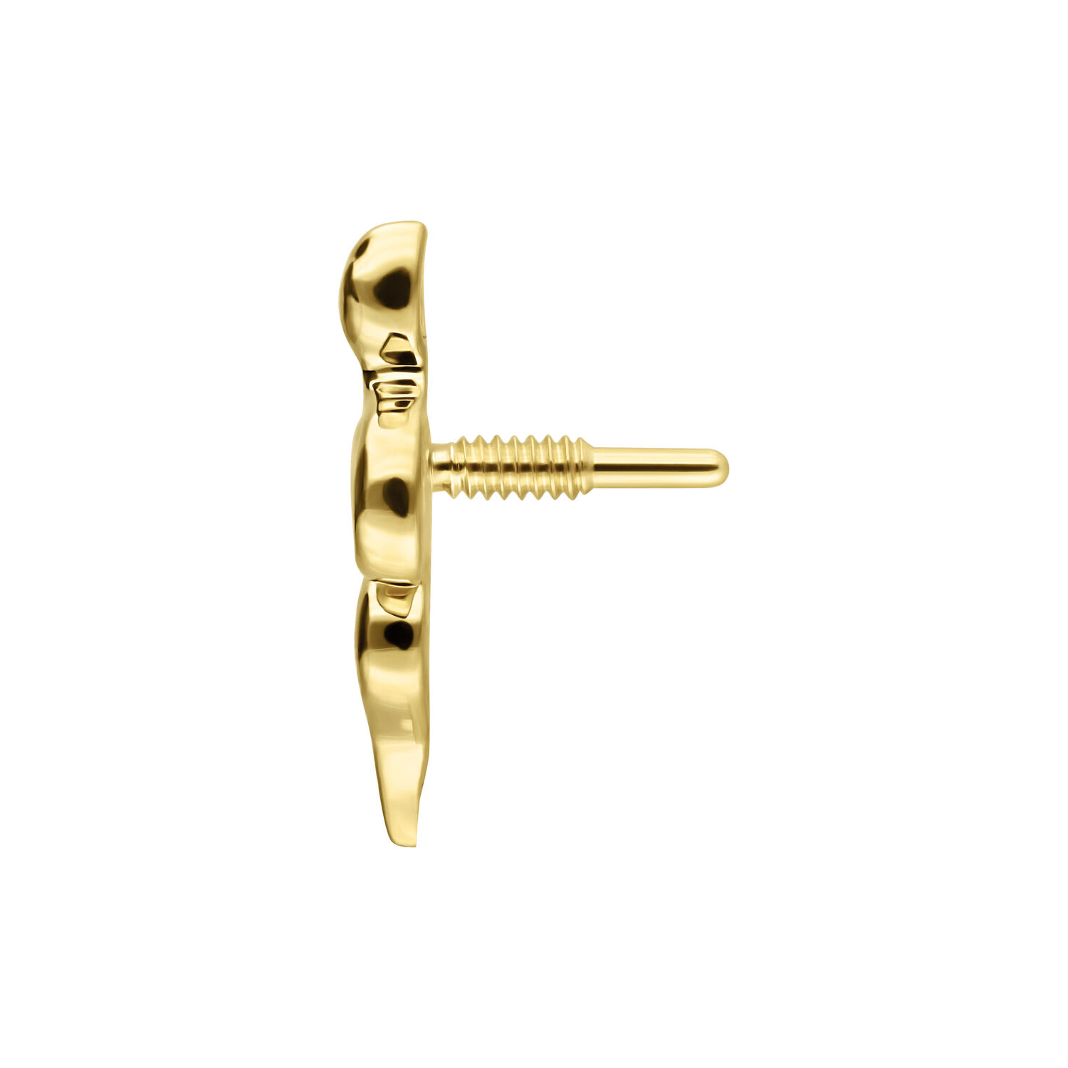 14K Perfect Fit Snake Adorno en Oro Adorno Snake Perfect Fit de 14K en oro con rosca interna sobre fondo blanco