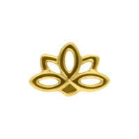 Accesorio Lotus dorado de 14K Gold sobre fondo blanco