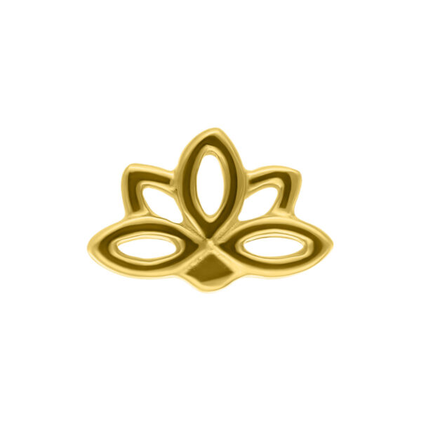 Accesorio Lotus dorado de 14K Gold sobre fondo blanco