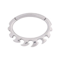 Clicker de Septum plateado de acero quirúrgico con diseño dentado