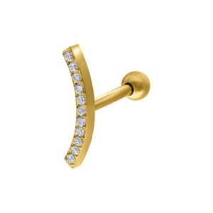 Crystal Bow Earbarbell - Oro