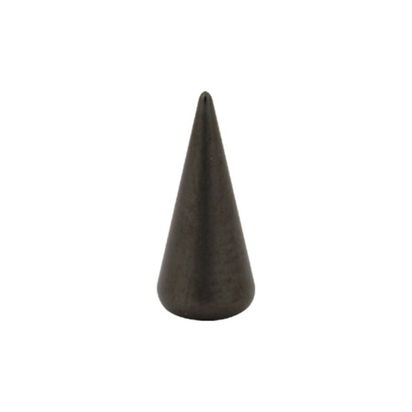 Cono de titanio negro sobre fondo blanco, tamaño 3,0 mm