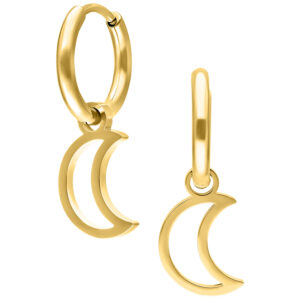 Par de Mini Moon Hoops - Oro