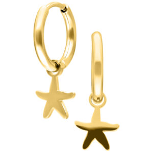 Mini Starfish Hoops Pair - Oro