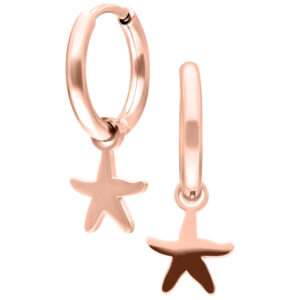 Mini Starfish Hoops Pair - Oro Rosa