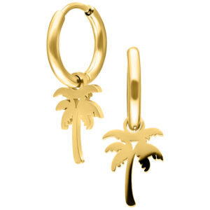 Mini Palm Hoops Pair - Oro