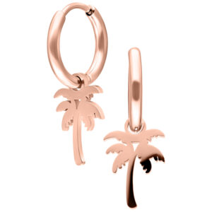 Mini Palm Hoops Pair - Oro Rosa