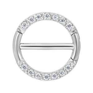 Clicker de Pezón con Piedras Engastadas Pave