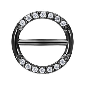 Clicker de Pezón con Piedras Engastadas Pave