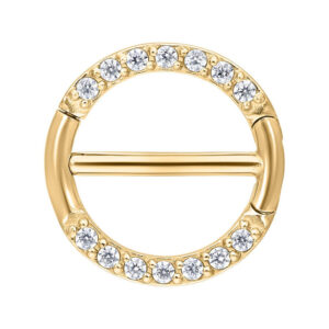 Clicker de Pezón con Piedras Engastadas Pave