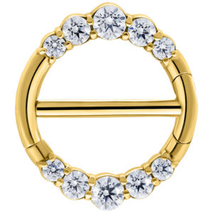 Double Crystal Hinged Nipple Clicker