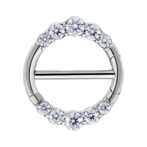 Double Crystal Hinged Nipple Clicker