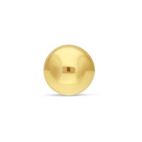 Ajuste de bola de oro sobre fondo blanco