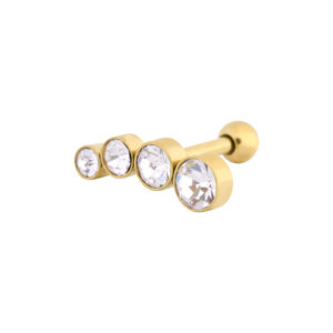 4 Cristales Redondos Derecha - Oro