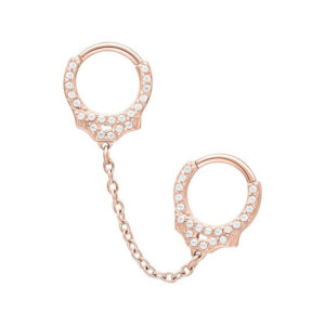 Glitter Cuffs Short Chain - Oro Rosa