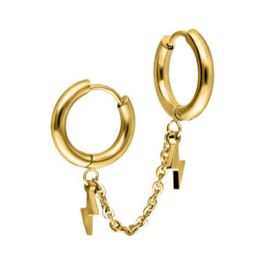 Aros Double Huggie Connected Flash - Oro