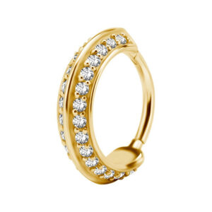 Anillo doble con joyas