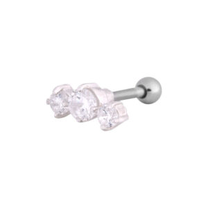 3 Crystals on Silver - Plata