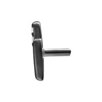 Accesorio Push Fit negro con piedras cristalinas sobre fondo blanco