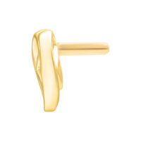 Ajuste Push Fit dorado en forma de ojo con cristal claro sobre fondo blanco
