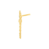 Golden Push Fit Crystal Sunrise Accesorio Accesorio de piercing dorado con cristal sobre fondo blanco