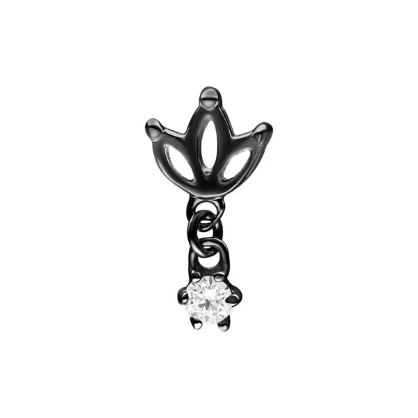 Accesorio de Loto Negro para Push Fit con cristal claro