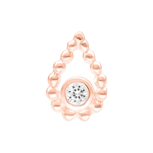 Accesorio en oro rosa para Bioplast con adorno cristalino
